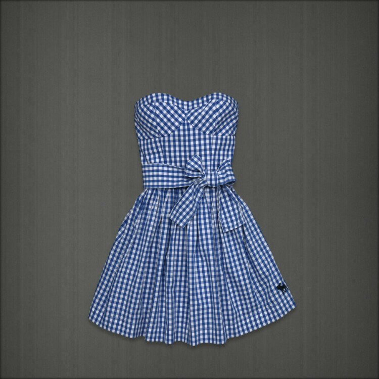 Abercrombie and Fitch Femmes Robe tube Grille en Lumière Bleu