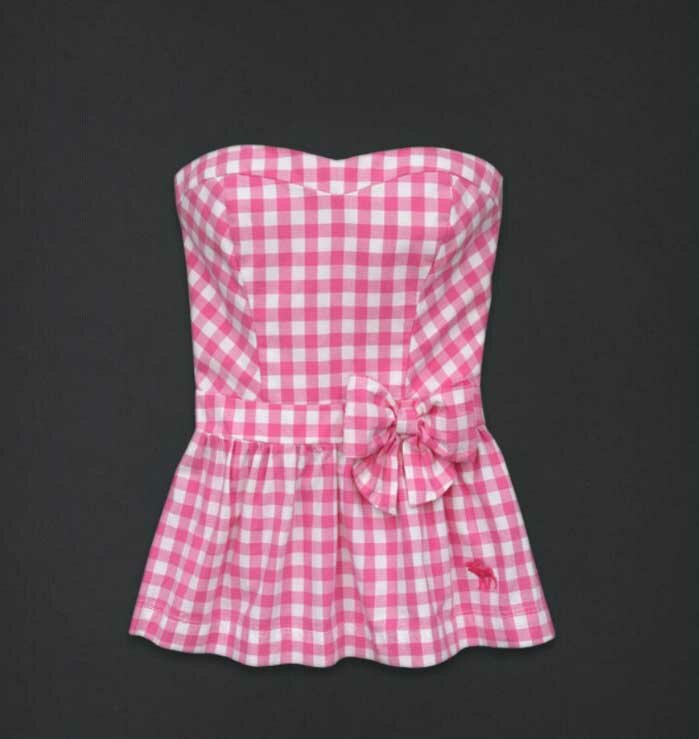 Abercrombie and Fitch Femmes Robe tube Grille en RosaBlanc