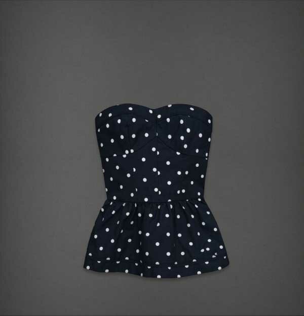 Abercrombie and Fitch Femmes Robe tube Spot en Reale BleuBlanc