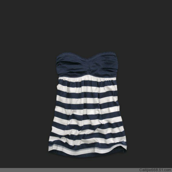 Abercrombie and Fitch Femmes Robe tube Rayures en Reale BleuBlanc