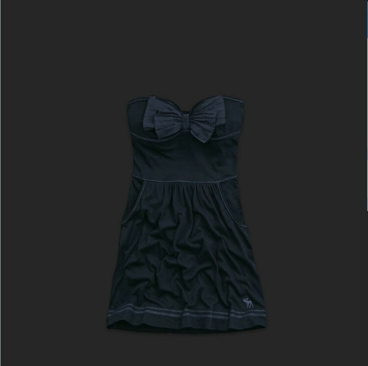 Bowknot Abercrombie and Fitch Femmes Robe tube en Noir