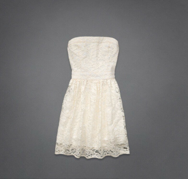 Bowknot Abercrombie and Fitch Femmes Robe tube en Blanc