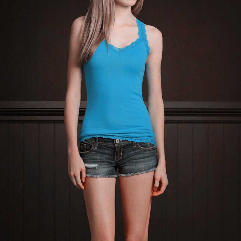 Pas cher A&F Femmes Robe en Bleu