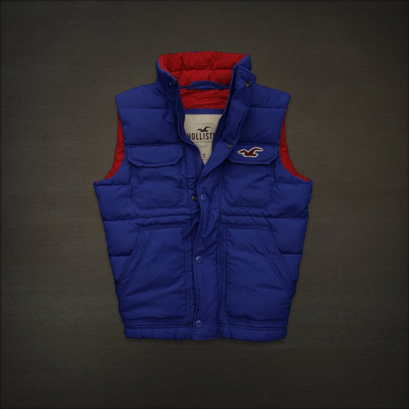 Hollister Homme 5391 Doudoune sans manches azur
