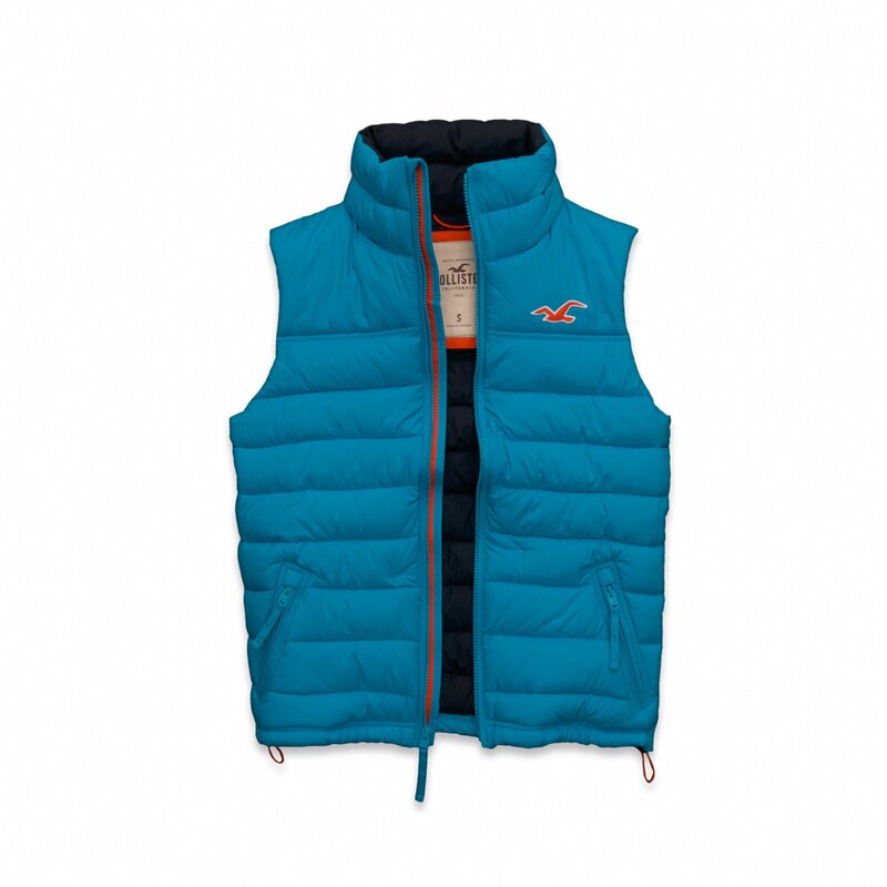 Hollister Homme 5397 Doudoune sans manches Cyan