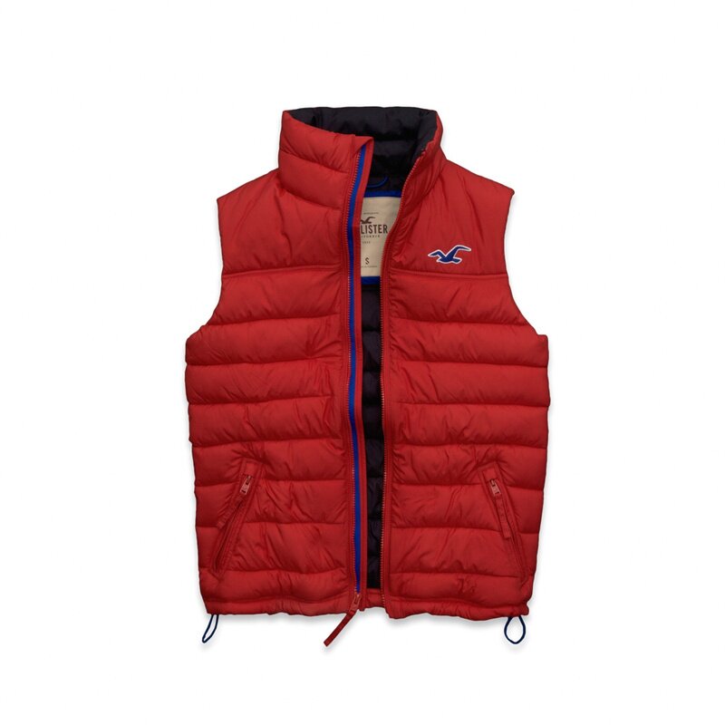 Hollister Homme 5396 Doudoune sans manches rouge