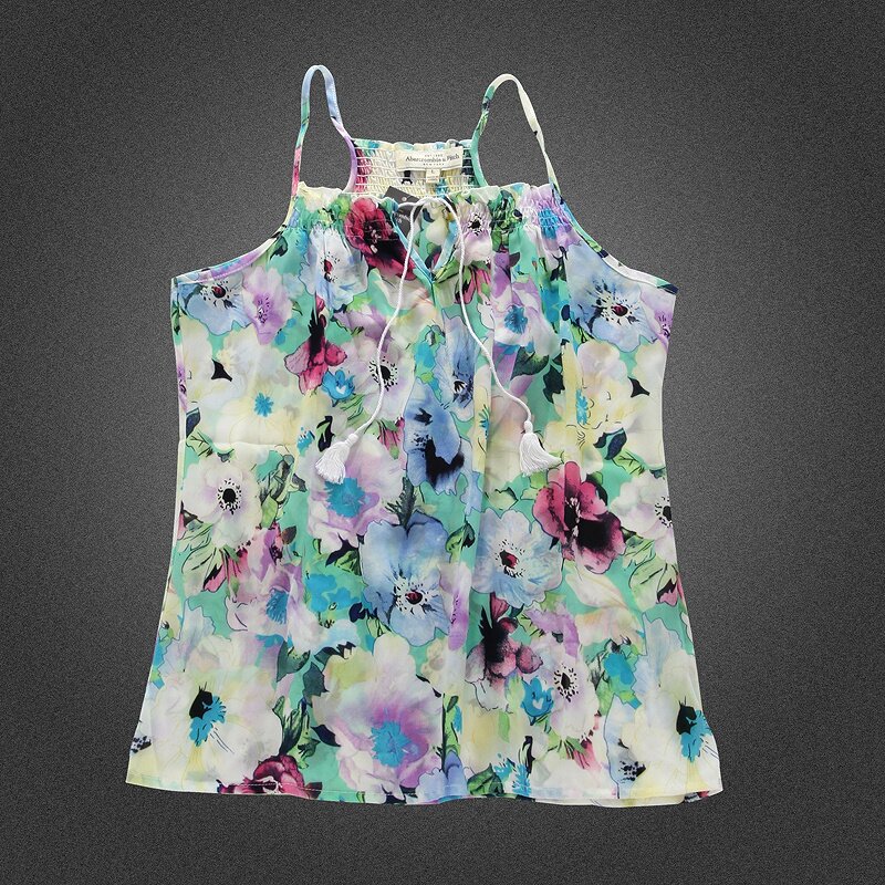 Classique A&F Femmes Robe Grand Fleur en Jaune