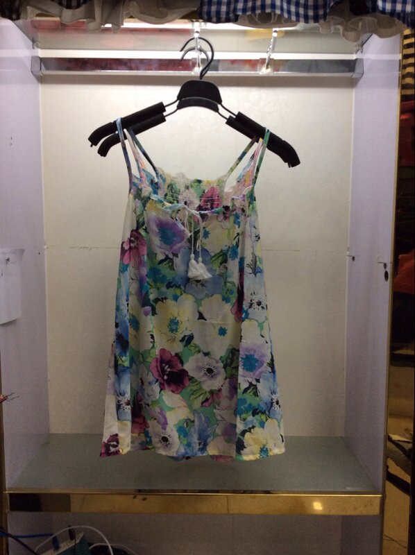 coloré Grand Fleur A&F Femmes Robe en Lumière Jaune