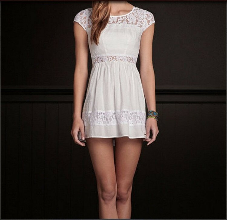 Mignon and Simple Abercrombie and Fitch Femmes Nouveau Robe en Blanc