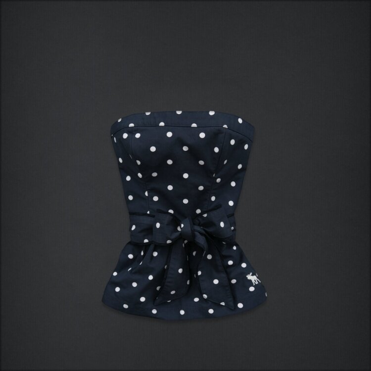 Cervo Abercrombie and Fitch Femmes Robe tube Spot en Reale BleuBlanc