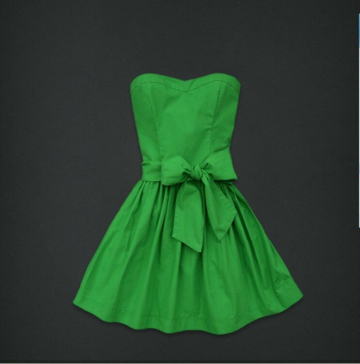 Fashional Abercrombie and Fitch Femmes Robe tube en vert