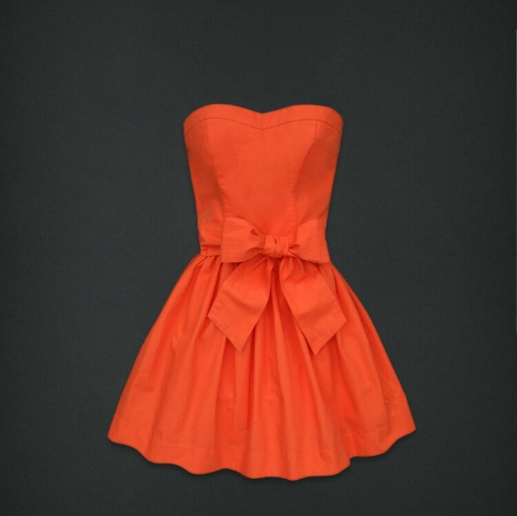 Fashional Abercrombie and Fitch Femmes Robe tube en Orange