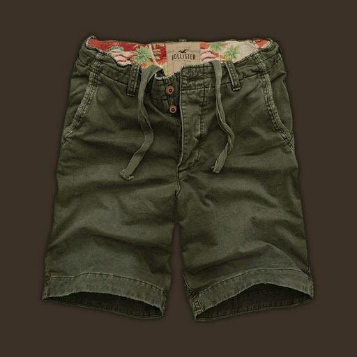 Hollister Homme 6135 Loisir Court Army Green