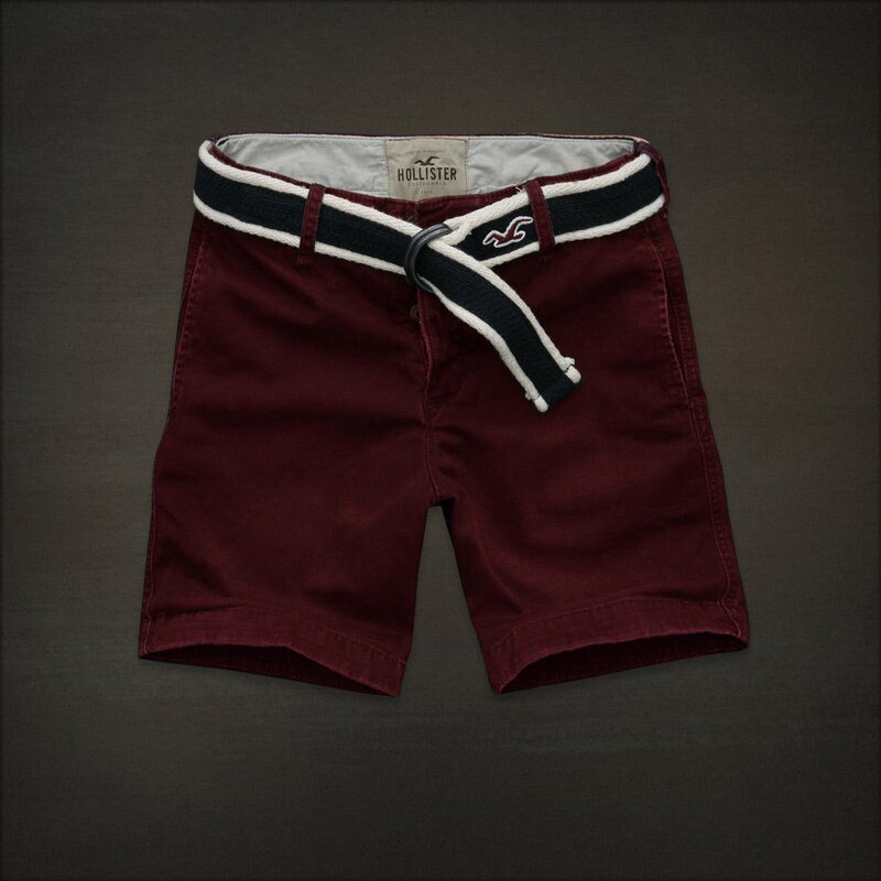Hollister Homme 6143 Loisir Court vin rouge