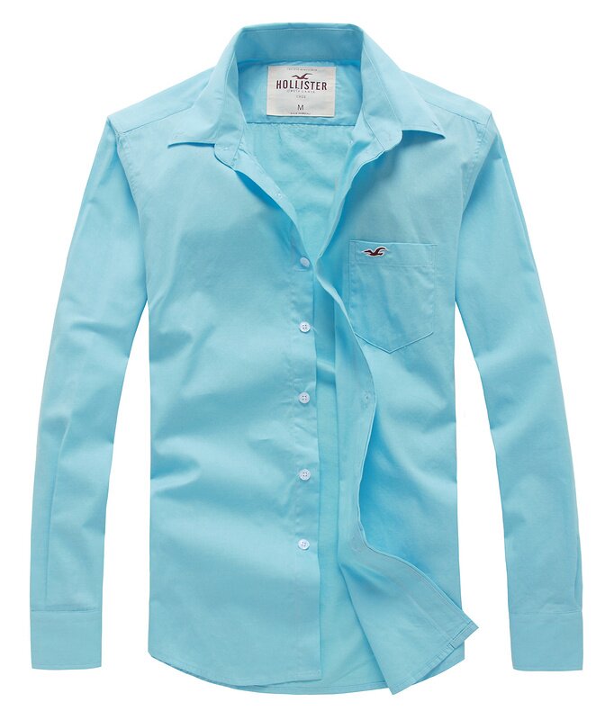 Hollister Homme 6157 Chemise Eau Blue Sky