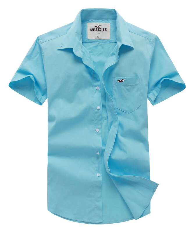 Hollister Homme 6167 Chemise Eau Blue Sky