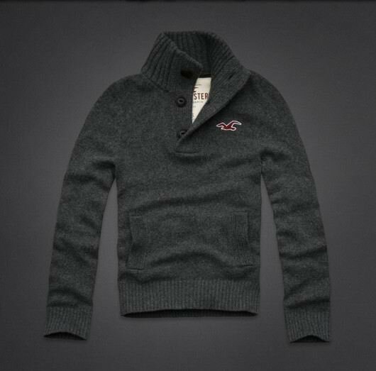 Hollister Homme 6042 Pulls Boutiques à Londres gris foncé
