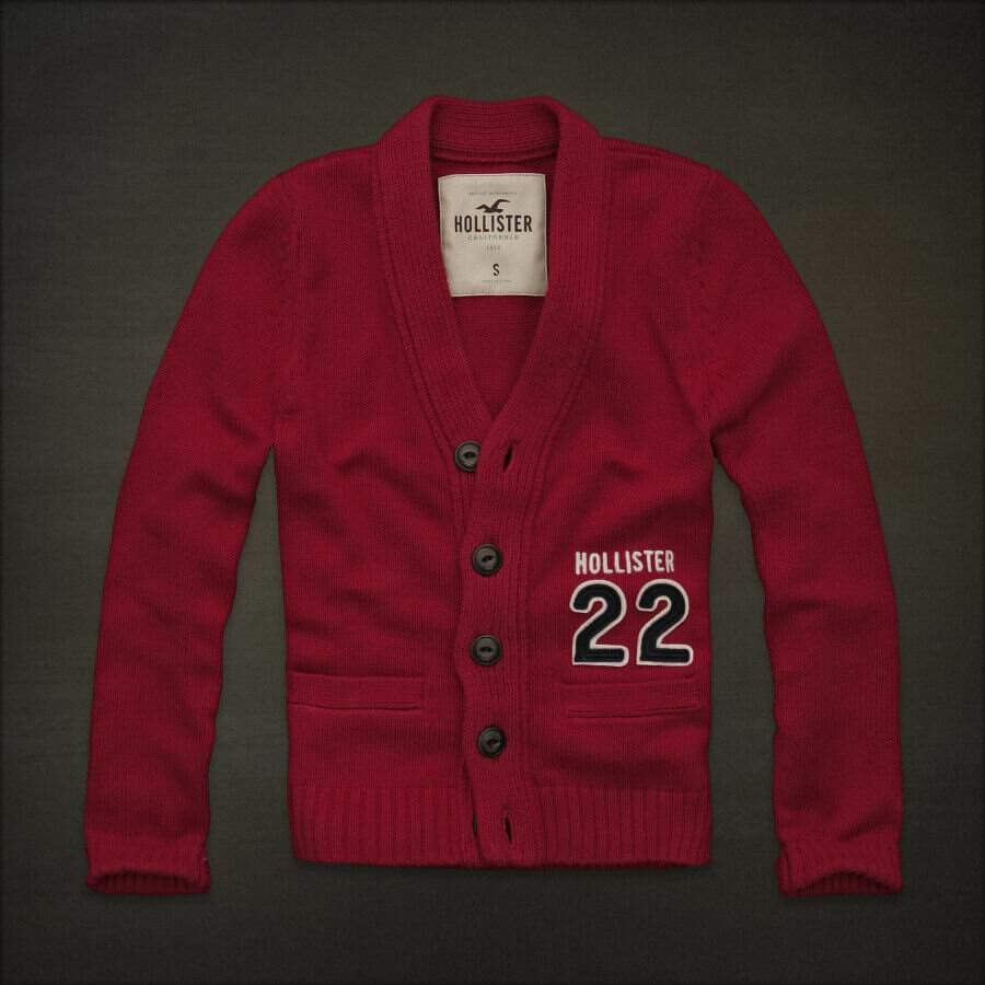 Hollister Homme 6036 Pulls Boutiques à Londres rouge
