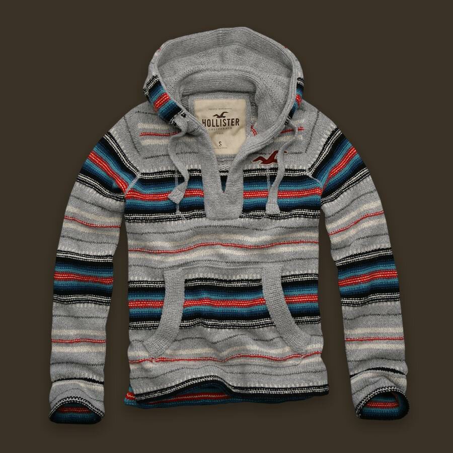 Hollister Homme 6035 Pulls Boutiques à Londres gris