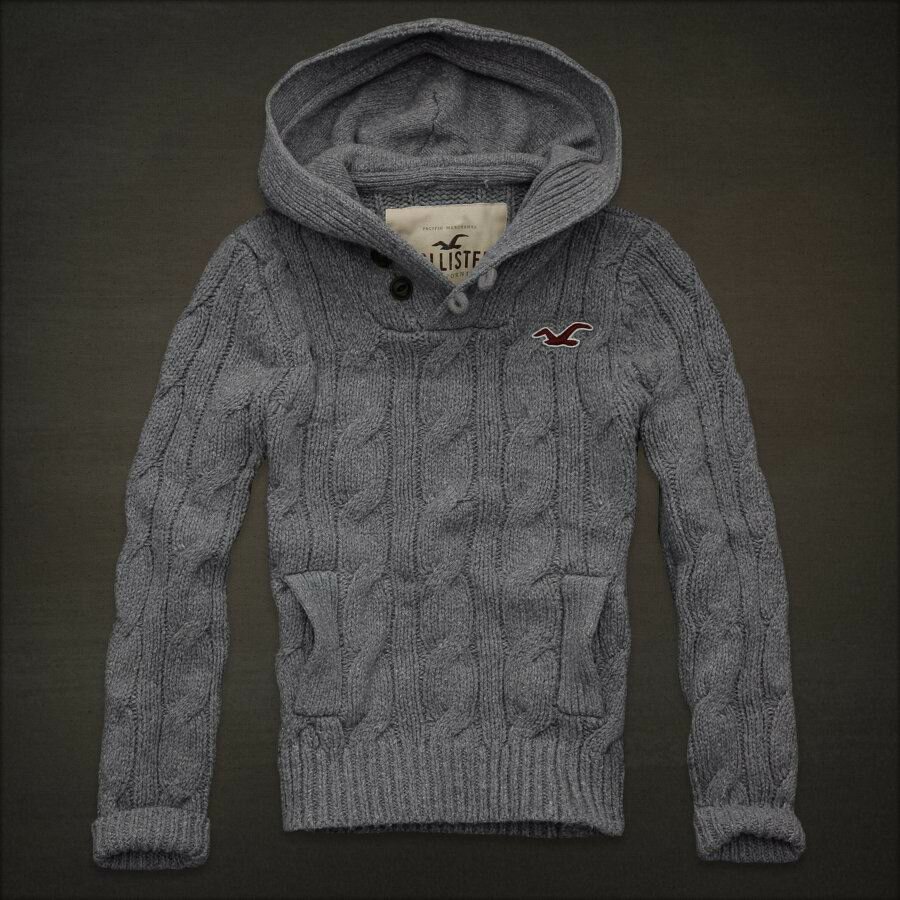 Hollister Homme 6039 Pulls Boutiques à Londres gris