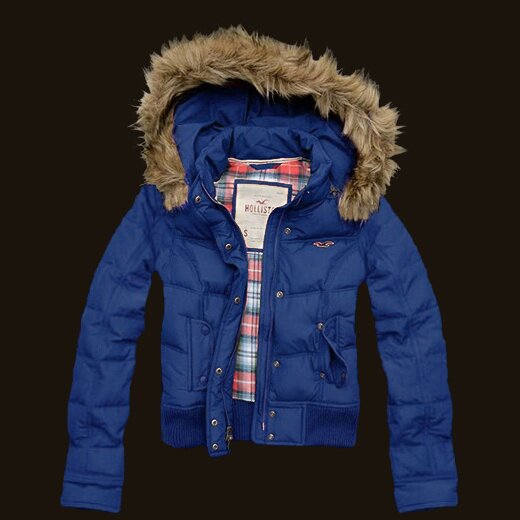 Hollister Femme 6506 Doudoune azur