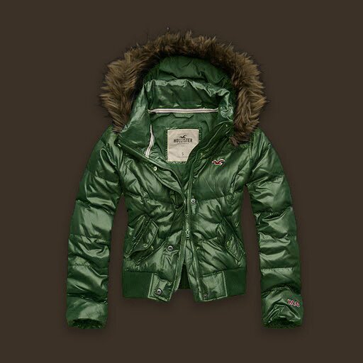 Hollister Femme 6508 Doudoune vert