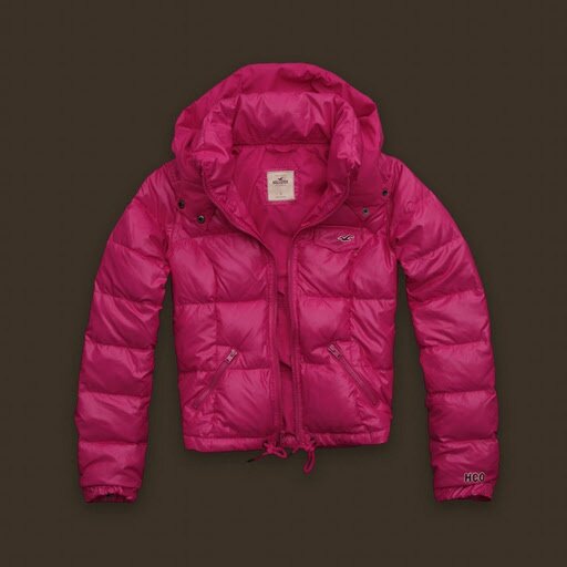 Hollister Femme 6507 Doudoune prune Rouge