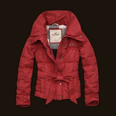 Hollister Femme 6505 Doudoune rouge