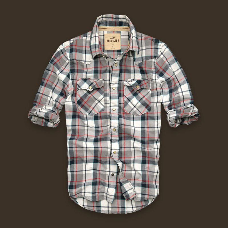 Hollister Homme 5401 Chemise à carreaux En gros de vêtements