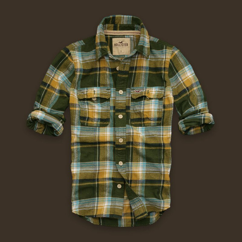 Hollister Homme 5403 Chemise à carreaux En gros de vêtements