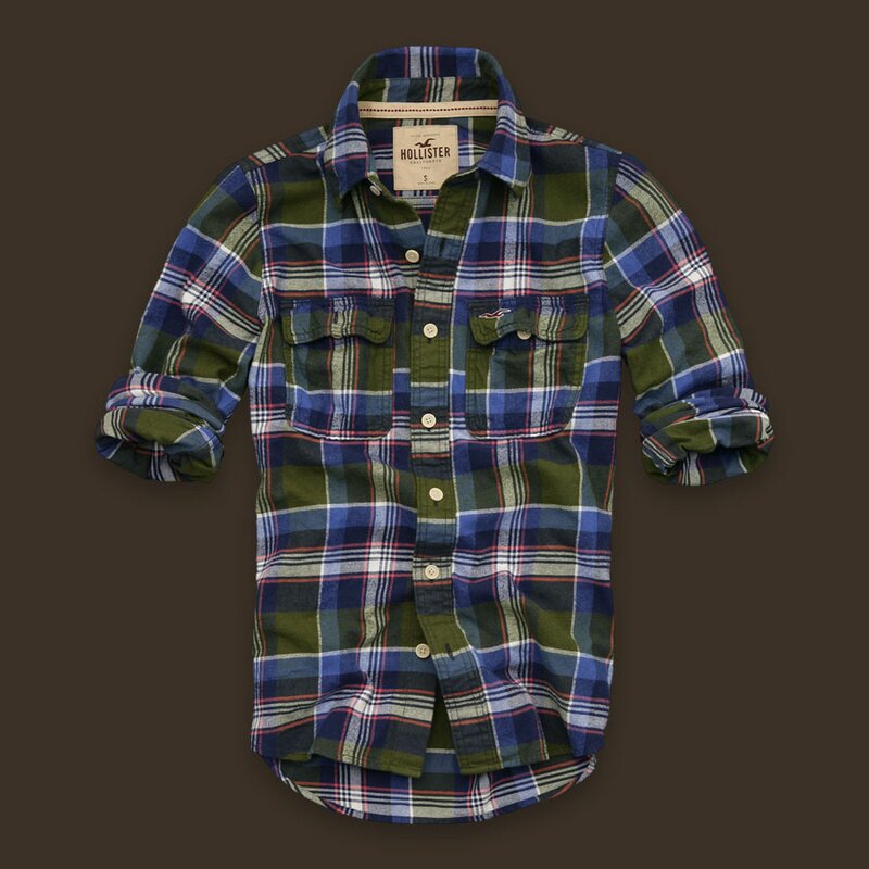 Hollister Homme 5405 Chemise à carreaux En gros de vêtements