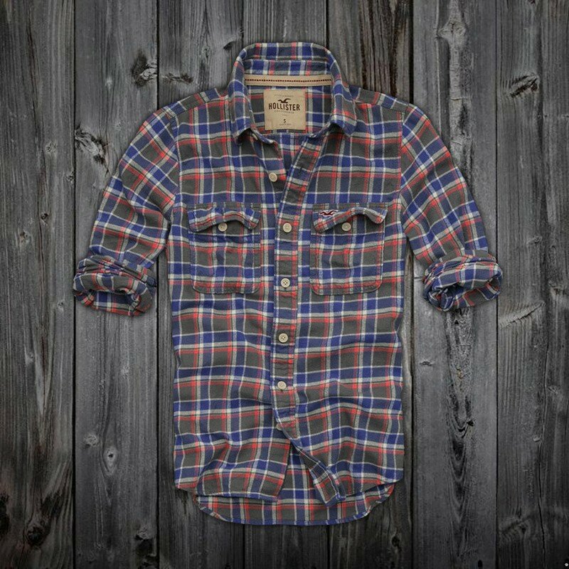 Hollister Homme 5407 Chemise à carreaux En gros de vêtements
