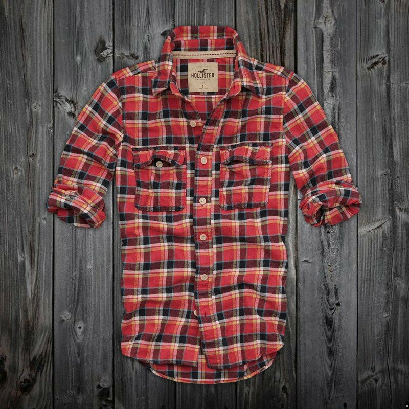 Hollister Homme 5412 Chemise à carreaux En gros de vêtements