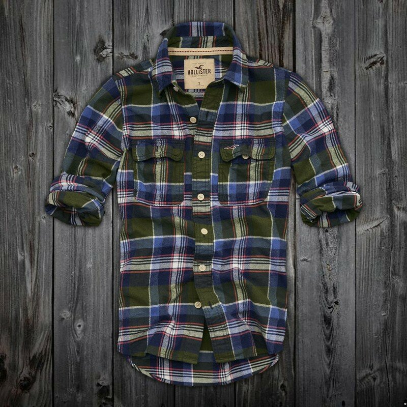Hollister Homme 5413 Chemise à carreaux En gros de vêtements