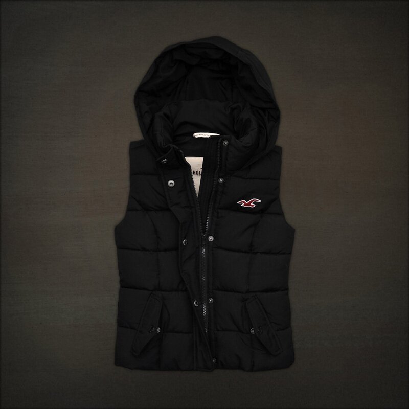 Hollister Femme 6334 Doudoune sans manches noir