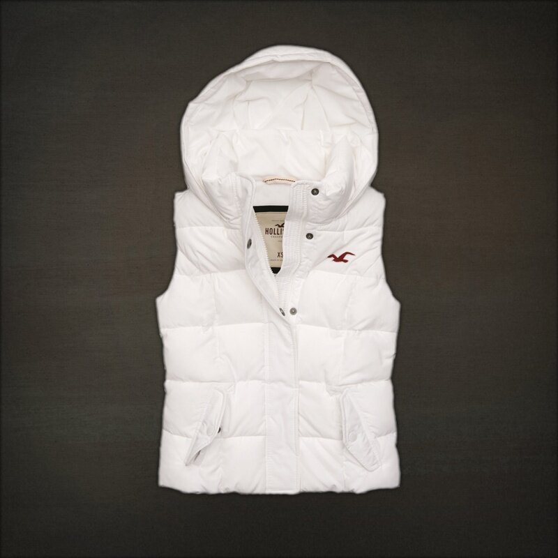 Hollister Femme 6328 Doudoune sans manches blanc