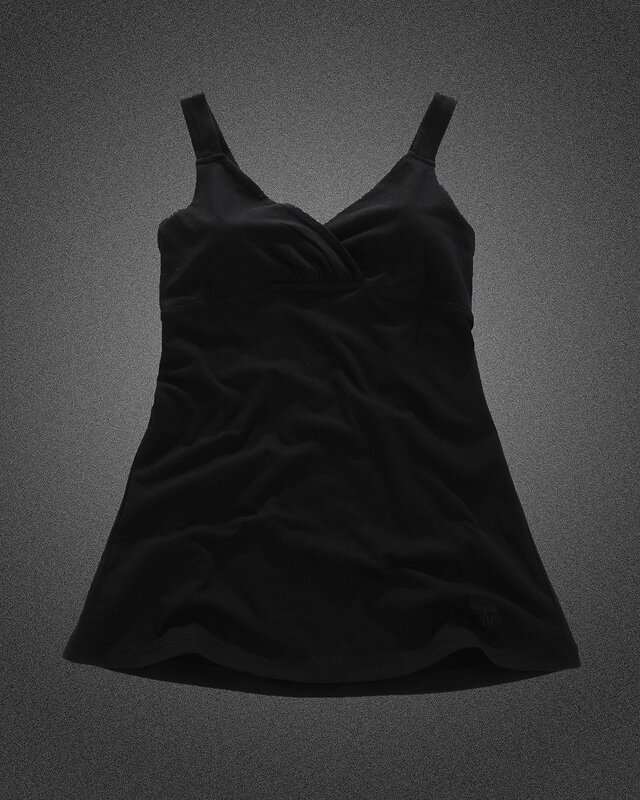 Simple A&F Femmes Coton Robe en Noir