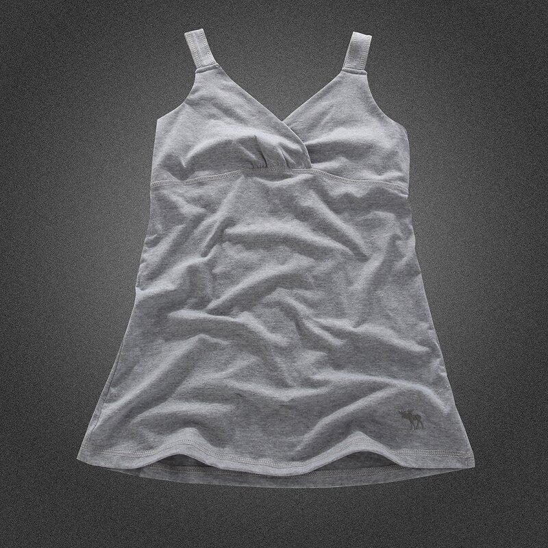 Simple A&F Femmes Coton Robe en Gris