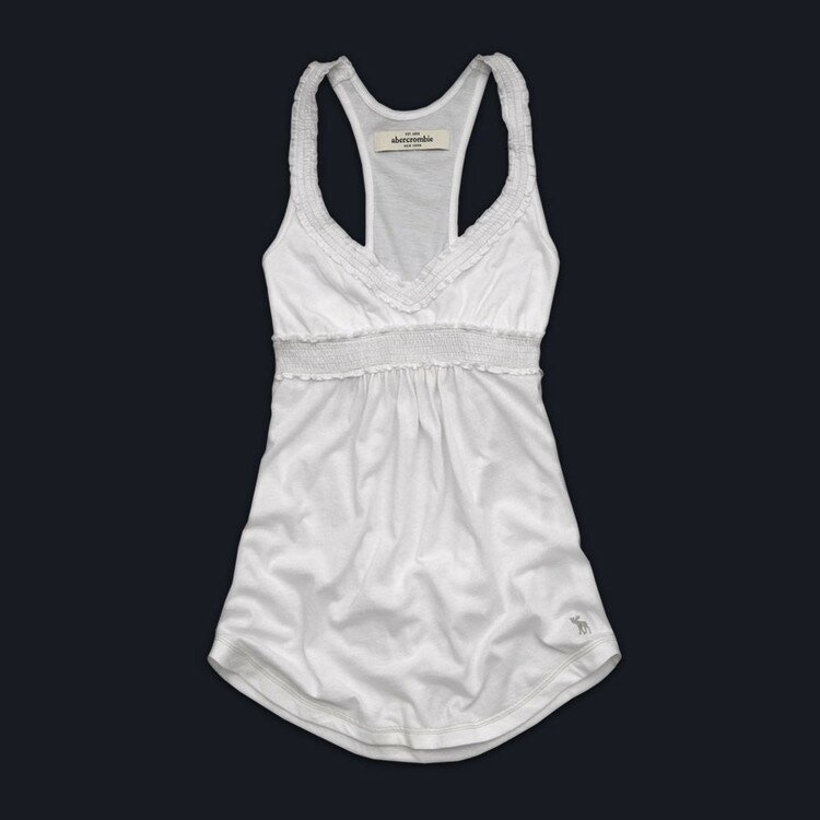 Simple A&F Femmes Robe en Blanc