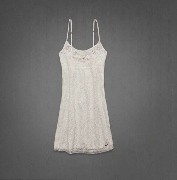 Simple Abercrombie and Fitch Femmes Robe en Blanc