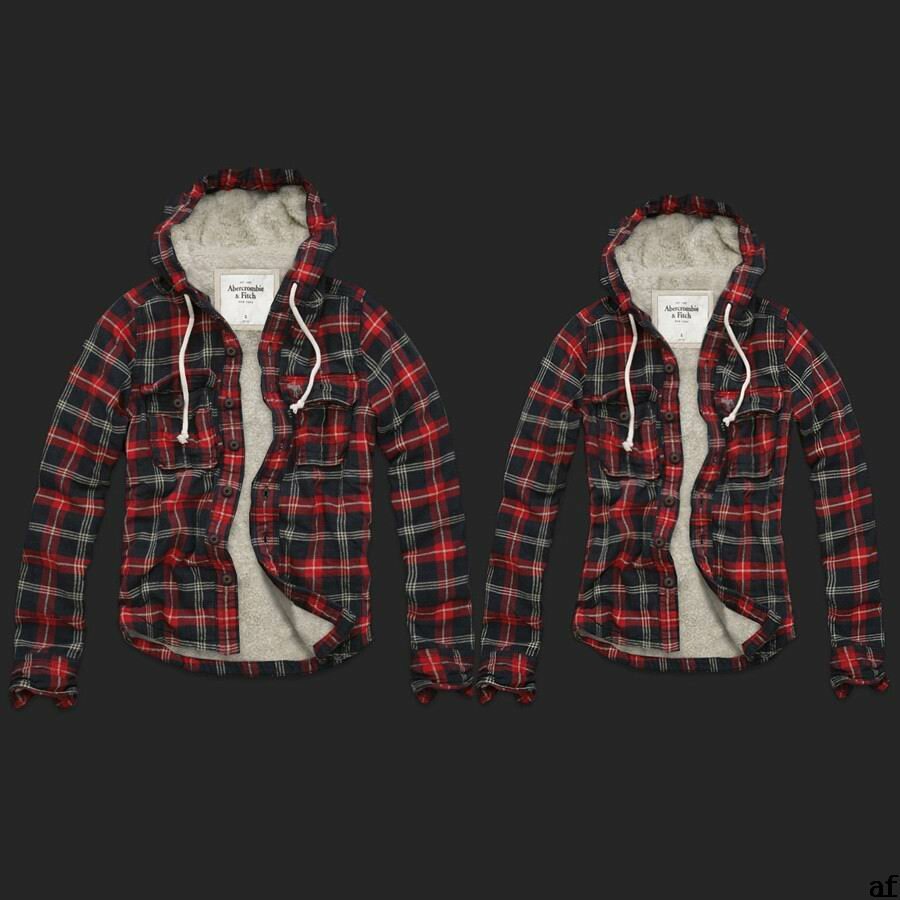 Abercrombie couple 4054 Sweats à capuche mode rouge