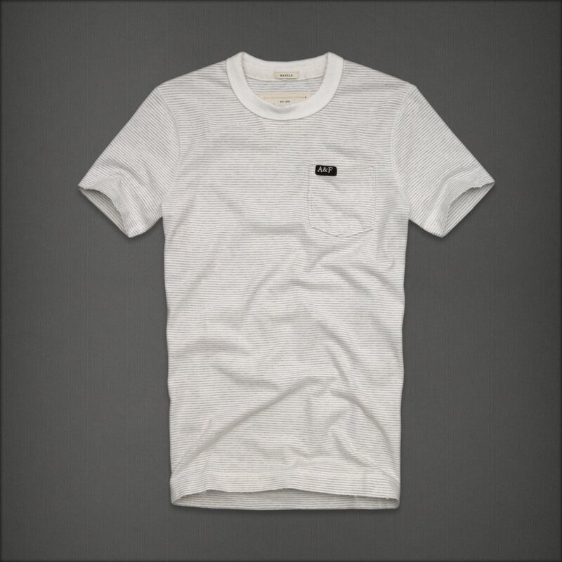 Abercrombie Fitch Homme 1660 T-shirt Rayures blanc