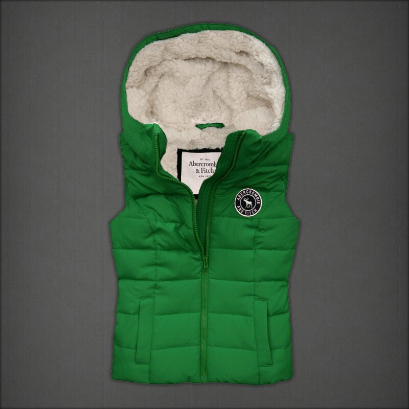 Abercrombie & Fitch Femme Doudounes sans manche vert 4057