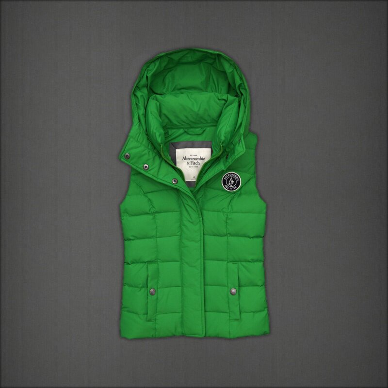 Abercrombie & Fitch Femme Doudounes sans manche vert 4058