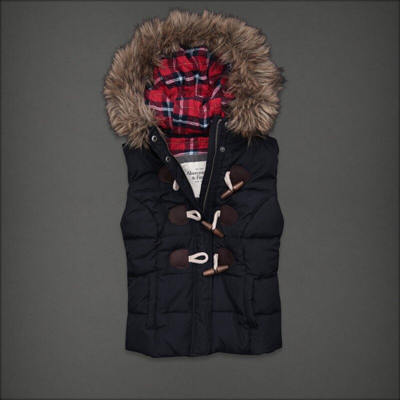 Abercrombie & Fitch Femme Doudounes sans manche saphir 4056