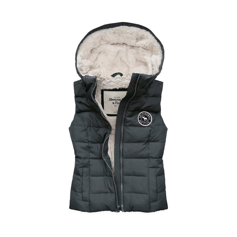 Abercrombie & Fitch Femme Doudounes sans manche gris 4060