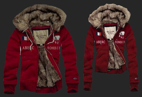 Abercrombie Fitch couple 4045 Sweats à capuche fourrure