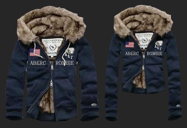 Abercrombie Fitch couple 4048 Sweats à capuche fourrure