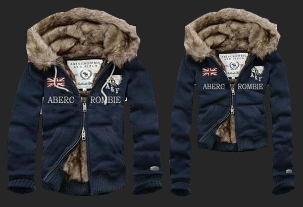 Abercrombie Fitch couple 4050 Sweats à capuche fourrure