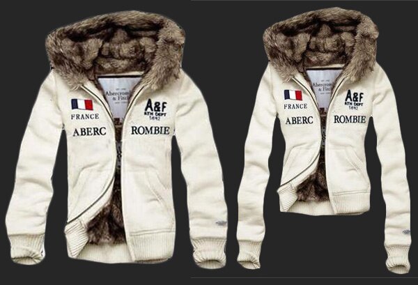 Abercrombie Fitch couple 4051 Sweats à capuche fourrure